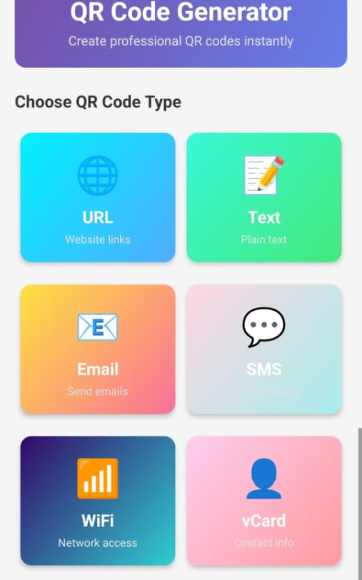 QR Code Generator - Android App
